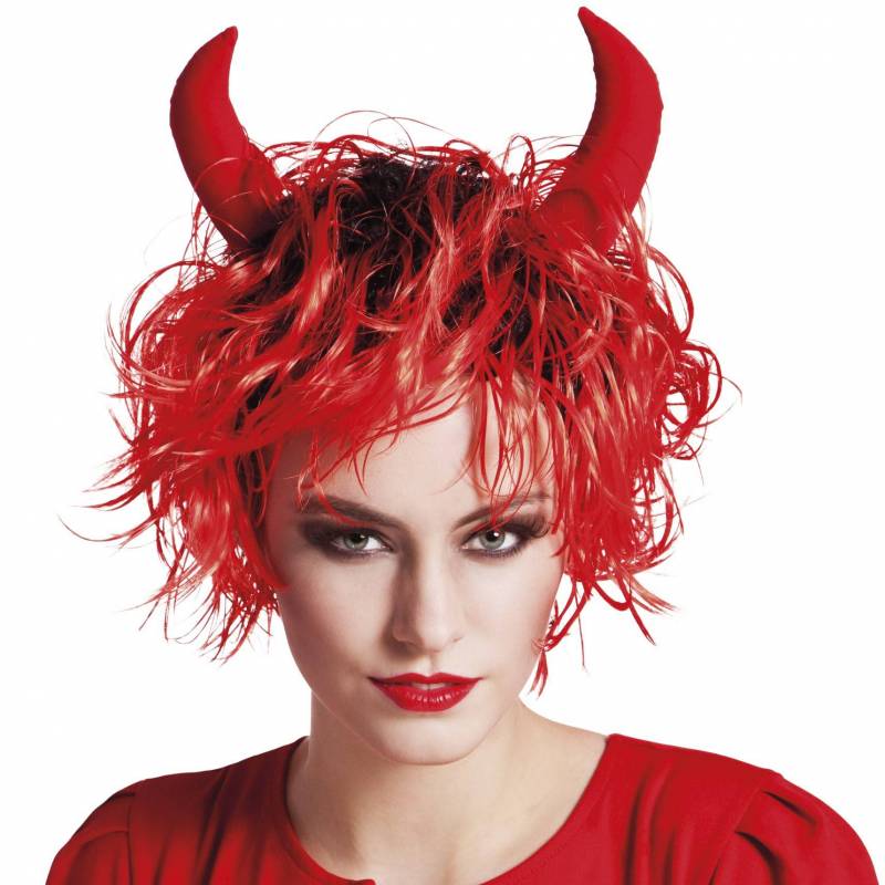 perruque rouge halloween